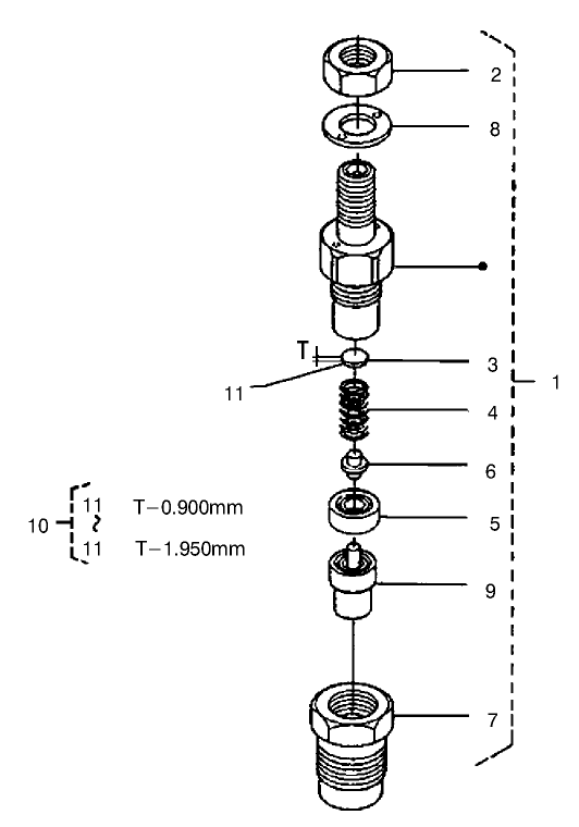 Nozzle Holder (Component Part) Assembly Diagram and Parts List for 22302 990001 - 999999 Toro Lawn Tractor Accessories