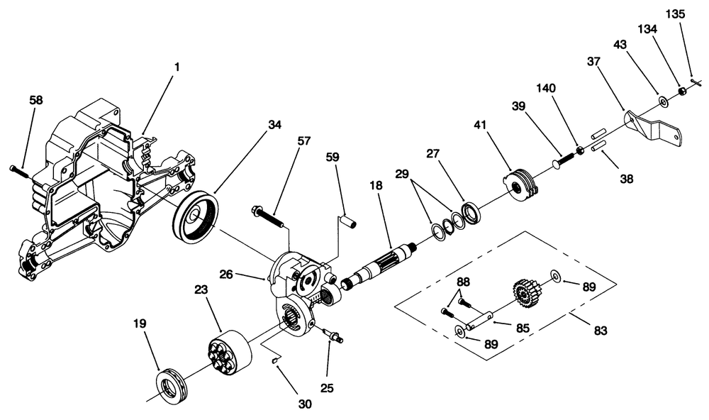 Hydro Transaxle Assembly (Continued) Diagram and Parts List for 71218 6900001 - 6999999 Toro Lawn Tractor