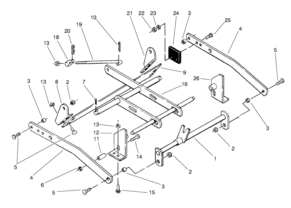 Lift Assembly Diagram and Parts List for 78360 6900001 - 6999999 Toro Lawn Mower