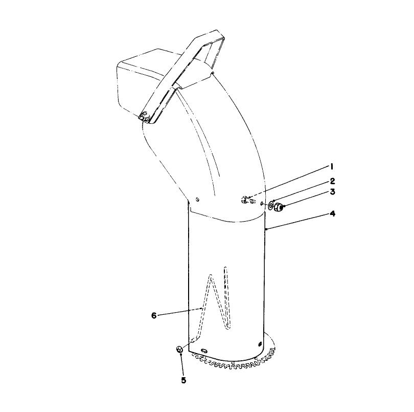 Chute Extension Kit 26-1100 (Optional) Diagram and Parts List for 38160 7000001 - 7999999 Toro Snow Blower
