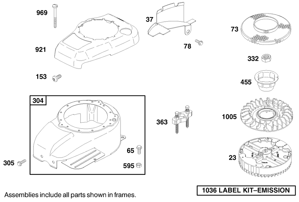 Engine Briggs & Stratton Model 122602-0150-E1 Diagram and Parts List for 20027 9900001 - 9999999 Toro Lawn Mower