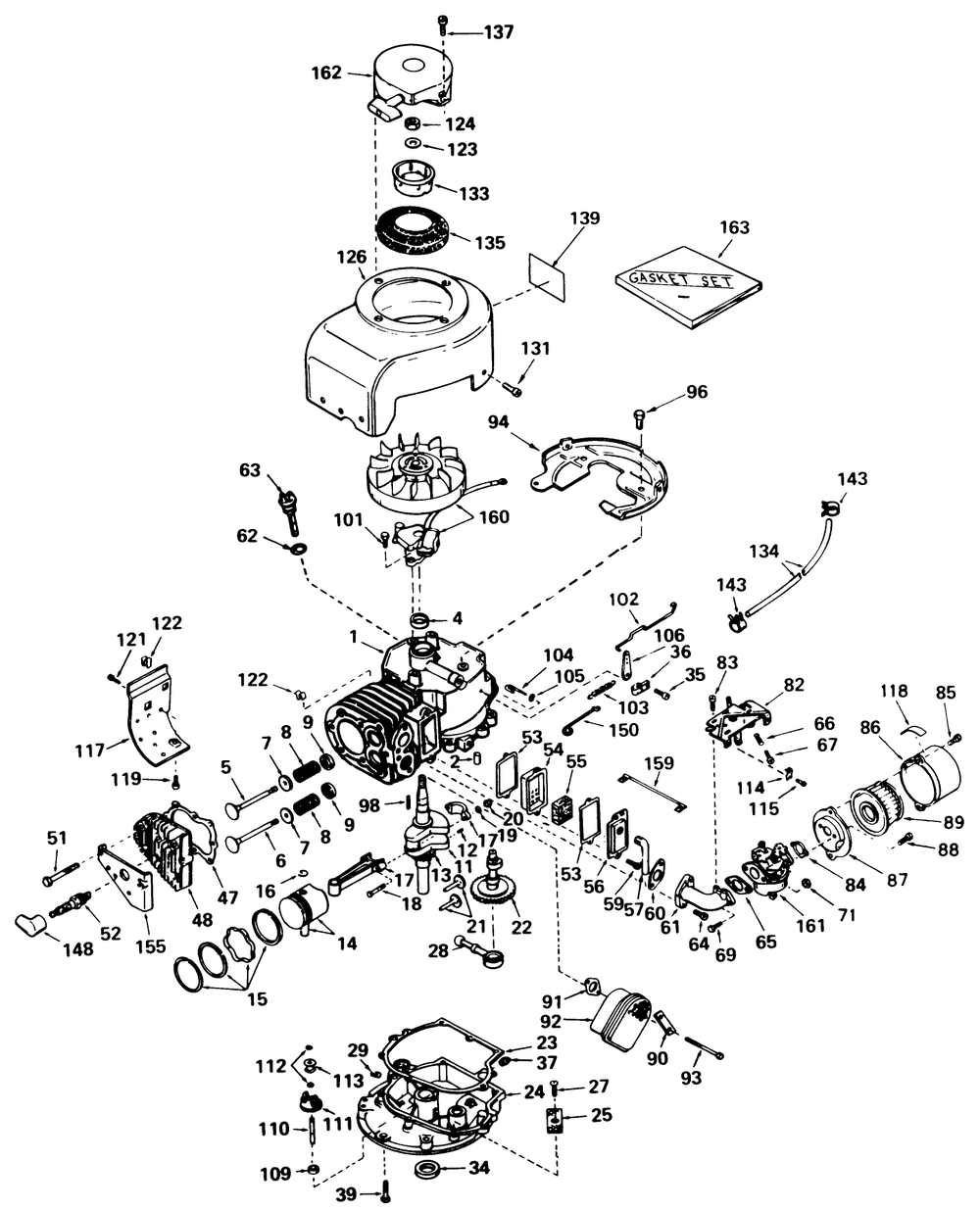 Engine Tecumseh Model No. V60-70287j Diagram and Parts List for 23267 1000001 - 1999999 Toro Lawn Mower