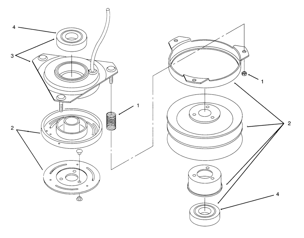 Clutch 92-6885 Diagram and Parts List for 72084 6900001 - 6999999 Toro Lawn Tractor