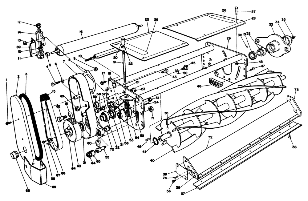 Cutting Unit Assembly Diagram and Parts List for 30133 9000001 - 9999999 Toro Lawn Mower