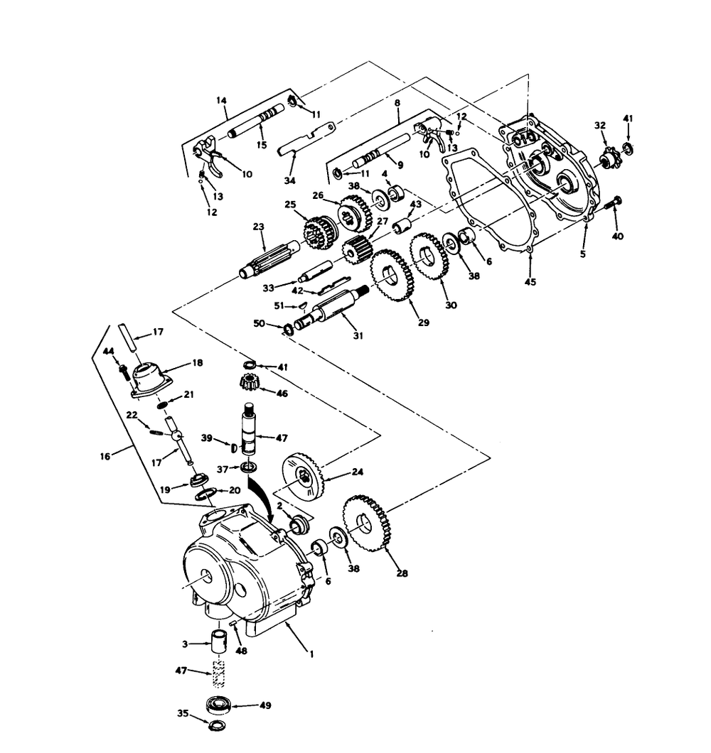 Model 352 Transmission Tecumseh Diagram and Parts List for 57131 3000001 - 3999999 Toro Lawn Tractor