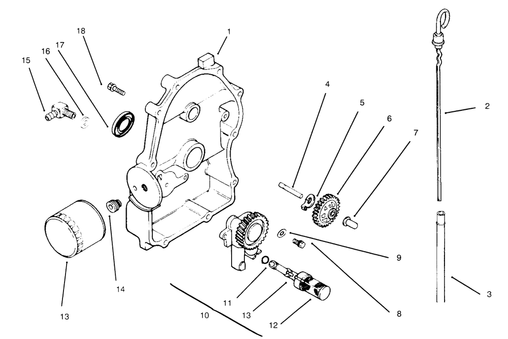 Oil Pan/Lubrication Diagram and Parts List for 30610 690001 - 699999 Toro Lawn Tractor