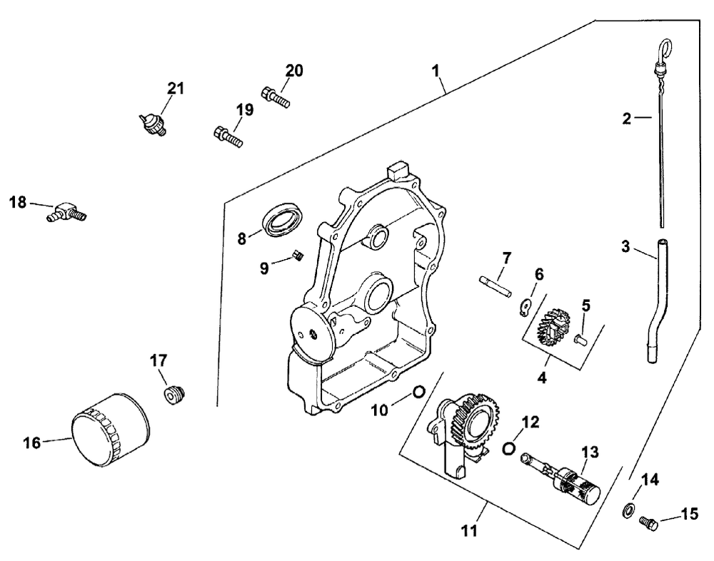 Oil Pan/Lubrication Diagram and Parts List for 74209 (200001000-200999999)(2000) Toro Lawn Mower
