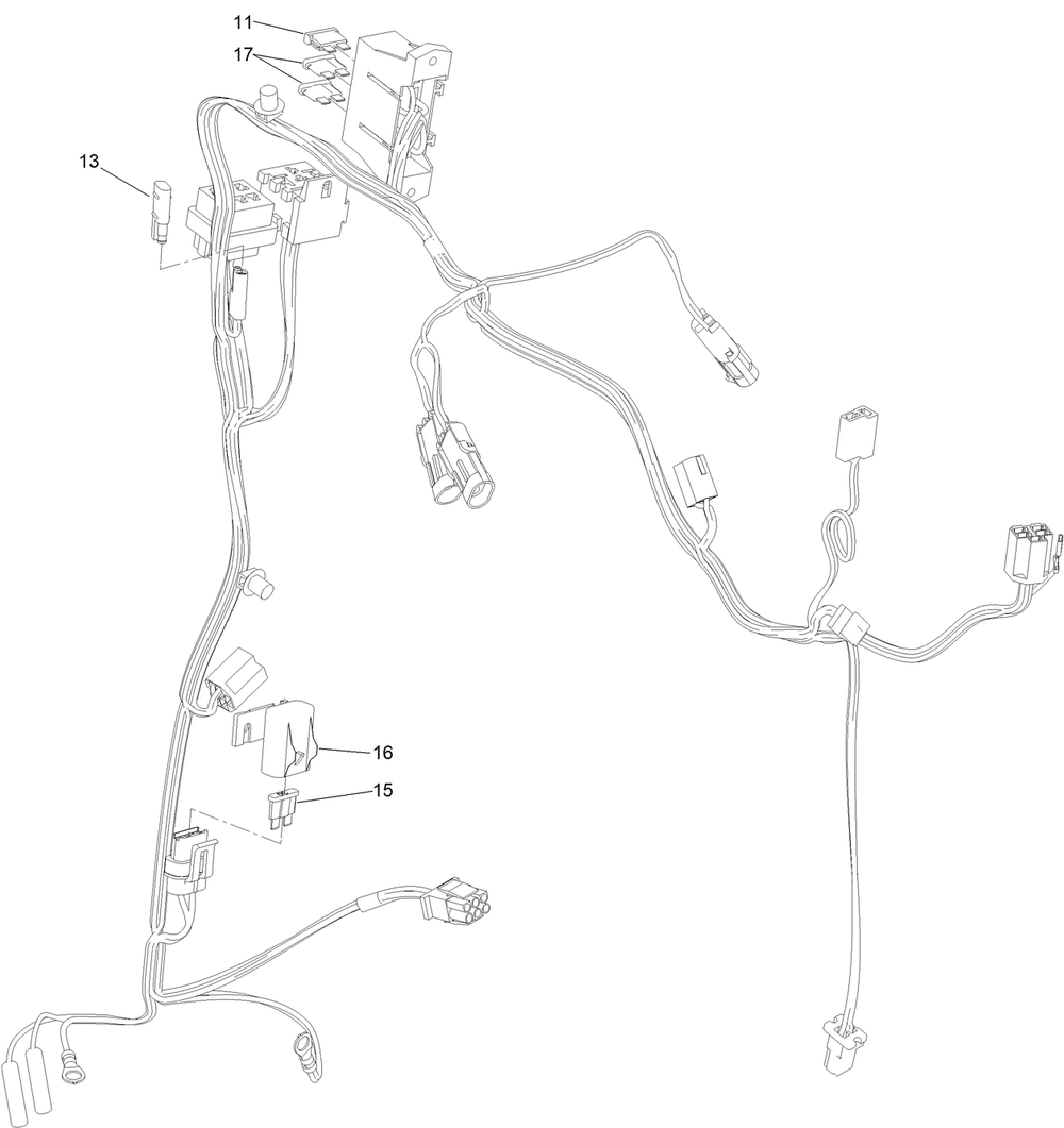 Wire Harness Assembly No. 138-7153 Diagram and Parts List for 22983 410480000 - 411799999 Toro Lawn Tractor Accessories