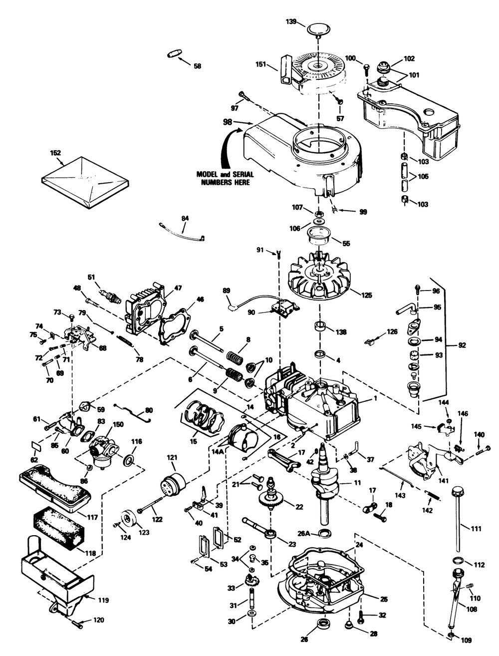 Engine Tecumseh Model No. Tvs100-44011b Diagram and Parts List for 20588 8000001 - 8999999 Toro Lawn Mower