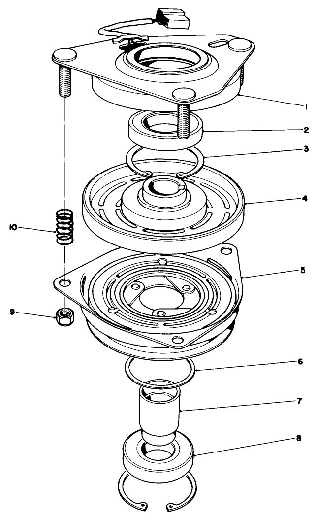 Clutch Assembly No. 54-3200 Diagram and Parts List for 30180 100001 - 199999 Toro Lawn Tractor Accessories