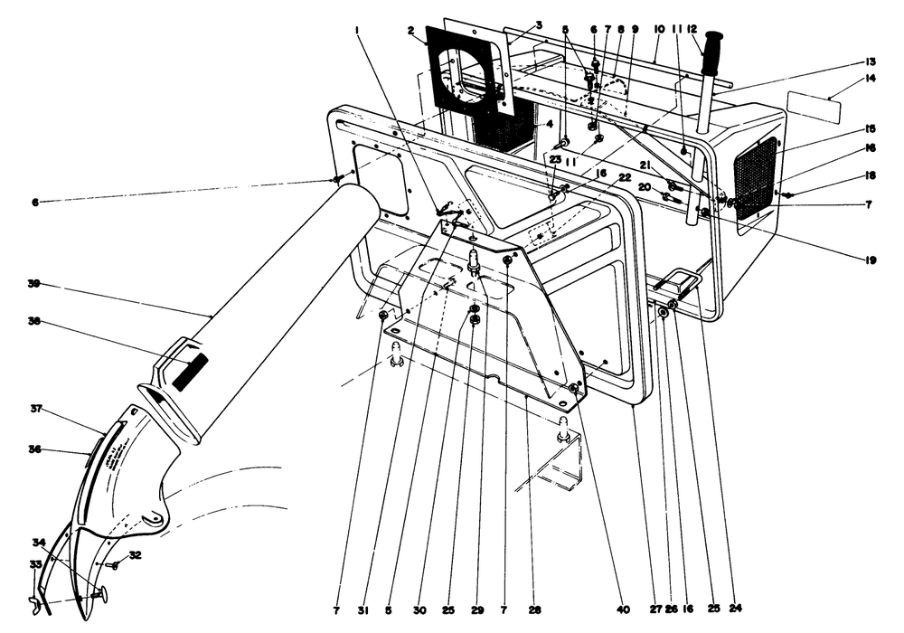 Easy-Empty Grass Catcher Model 59046 (Optional) Diagram and Parts List for 56044 8000001 - 8999999 Toro Lawn Tractor