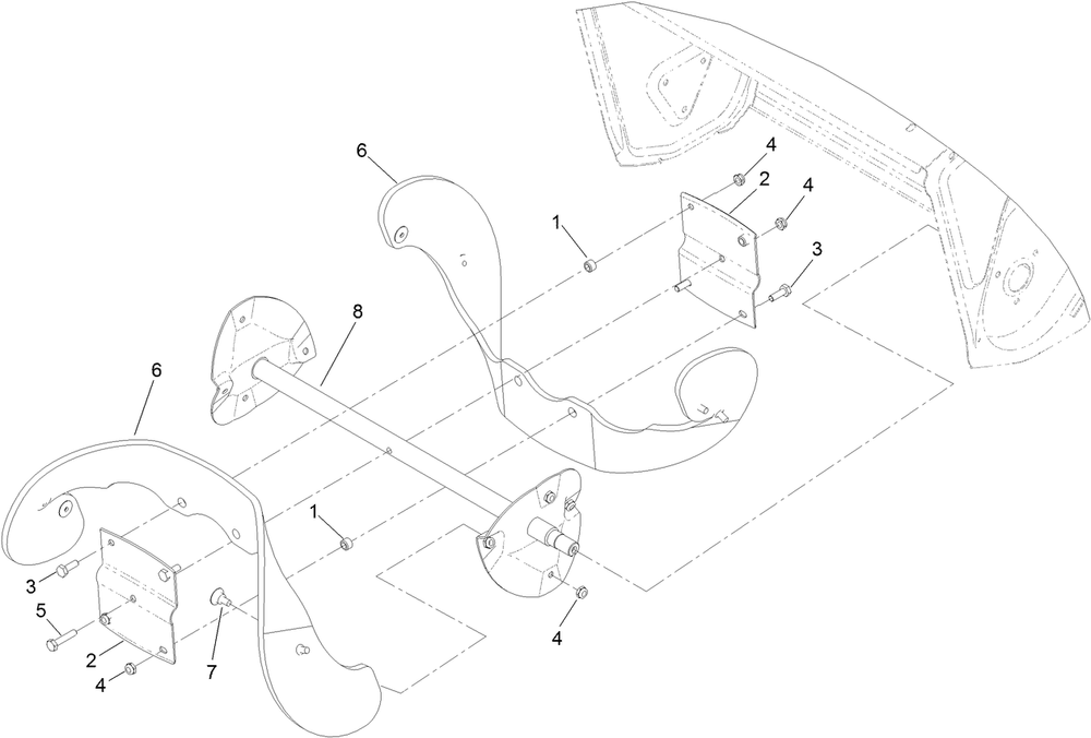 Rotor Assembly Diagram and Parts List for 38754 414142000 - 999999999 Toro Snow Blower