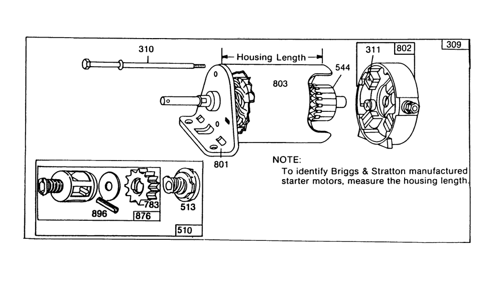 Engine Briggs & Stratton Model No. 252707-0621-01 (Continued) Diagram and Parts List for 56155 6000001 - 6999999 Toro Lawn Tractor