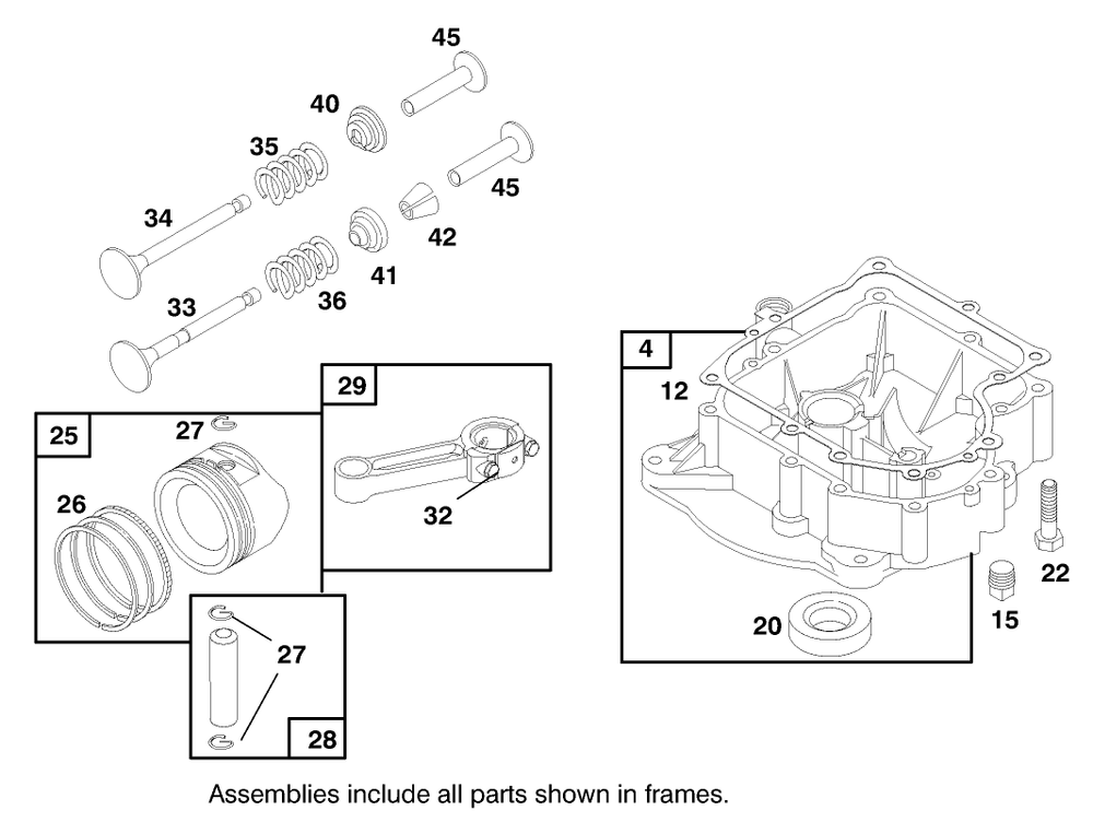 Engine Briggs & Stratton Model 28m707-1122-E1 Diagram and Parts List for 71208 8900001 - 8999999 Toro Lawn Tractor