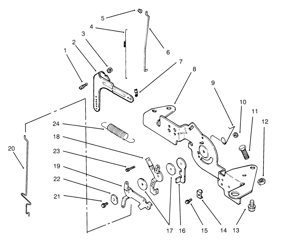 Engine Controls (Kohler Engine Cv16s-Ps61514) Diagram and Parts List for 72042 5900001 - 5900796 Toro Lawn Tractor