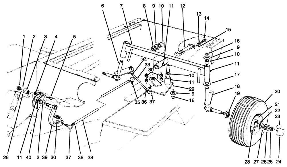 Rear Axle Assembly Diagram and Parts List for 30620 690001 - 699999 Toro Lawn Tractor