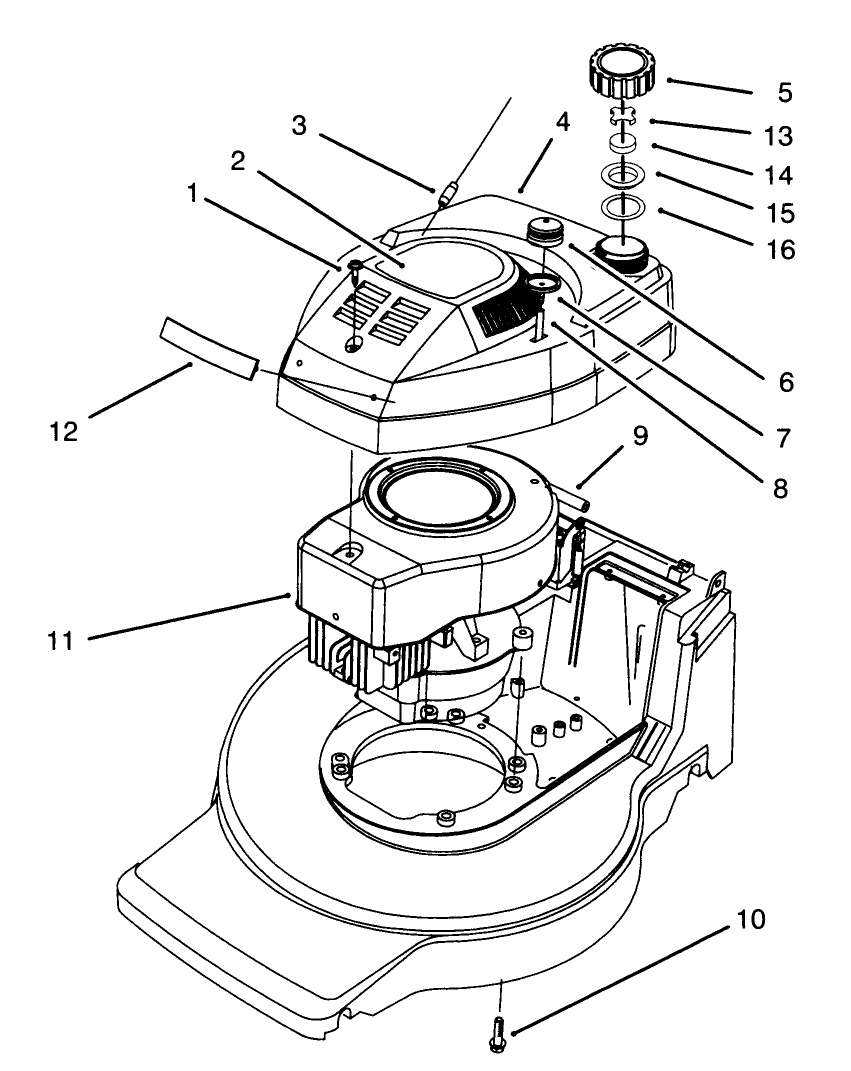Engine Assembly Diagram and Parts List for 30113 8000001 - 8999999 Toro Lawn Tractor Accessories