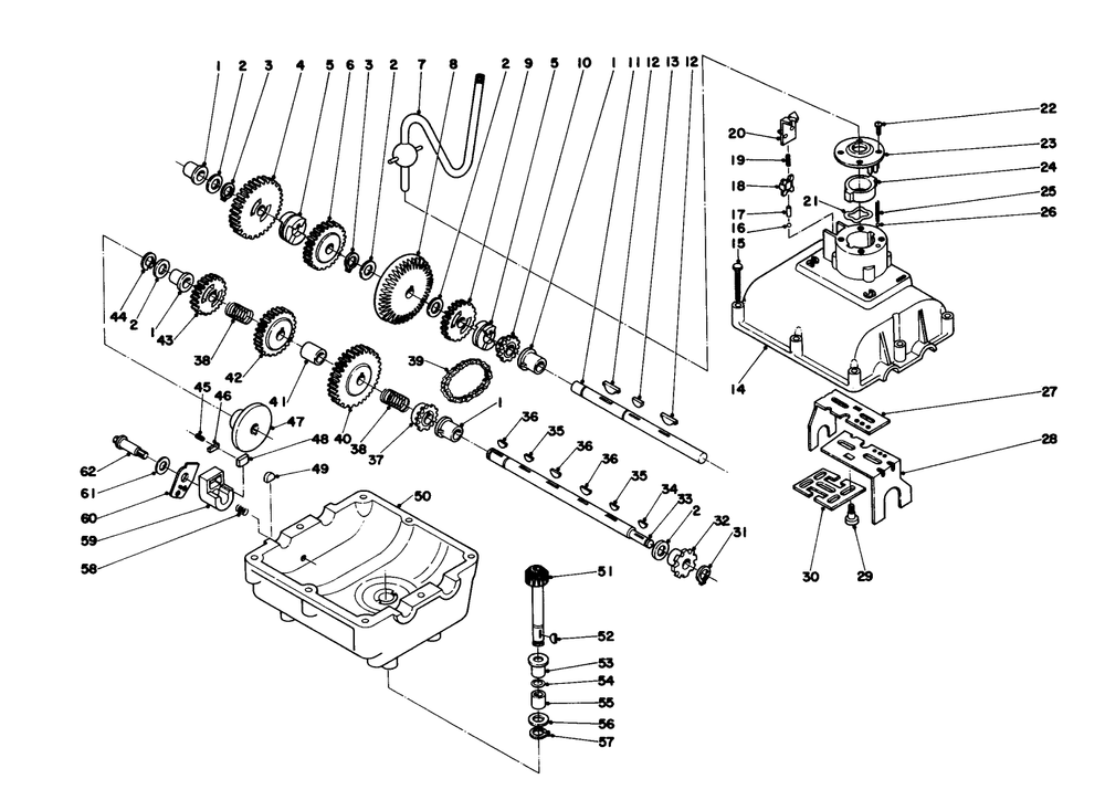Transmission Assembly 26-5440 Diagram and Parts List for 56080 0000001 - 0999999 Toro Lawn Tractor