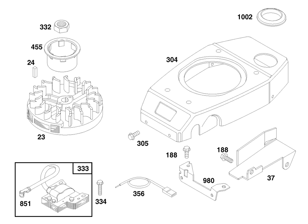 Engine Gts 150 (Model No. 20475 Only) Diagram and Parts List for 20476 6900001 - 6999999 Toro Lawn Mower