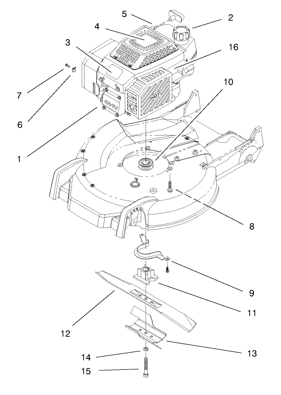 Engine Assembly Diagram and Parts List for 20464 6900001 - 6999999 Toro Lawn Mower