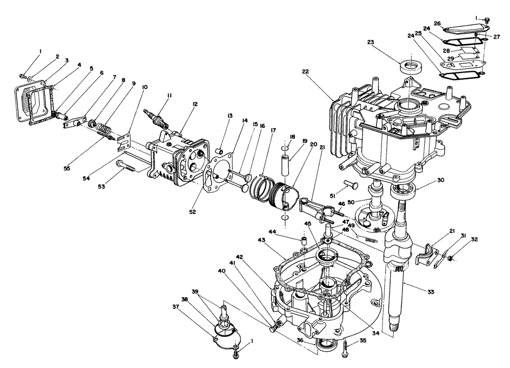 Engine Assembly Diagram and Parts List for 20622 6000001 - 6999999 Toro Lawn Mower