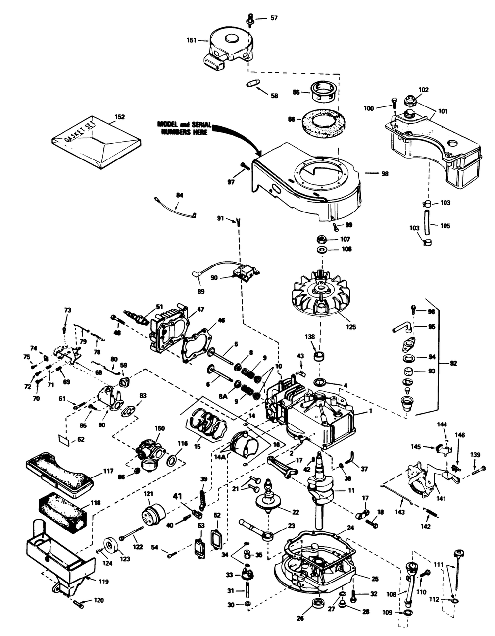Engine Tecumseh Model No. Tvs100-44001 (Continued)(Used On Units With Serial No. 6001101 & Up) Diagram and Parts List for 20675 6000001 - 6999999 Toro Lawn Mower