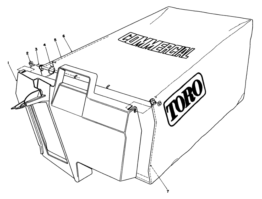 Grass Bag Assembly No. 11-5609 Diagram and Parts List for 22151 3900001 - 3900855 Toro Lawn Mower