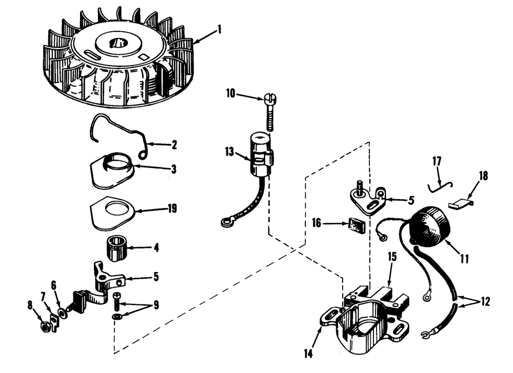 Magneto No. 610690a Diagram and Parts List for 31301 0000001 - 0999999 Toro Snow Blower