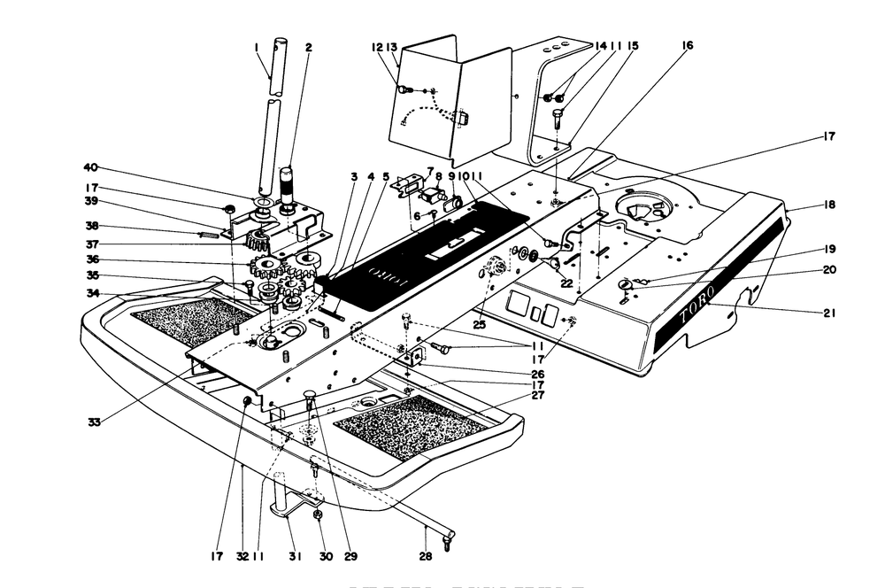 Frame Assembly Diagram and Parts List for 56173 2000001 - 2999999 Toro Lawn Tractor Accessories