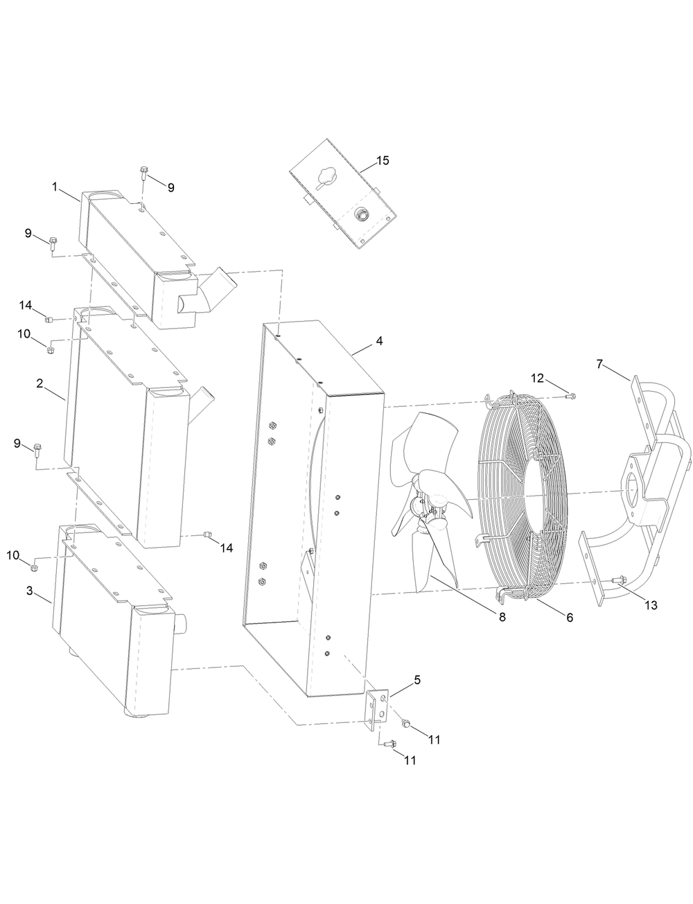 Cooler Assembly No. 127-0943 Diagram and Parts List for 23898 400000000 - 999999999 Toro Lawn Tractor Accessories