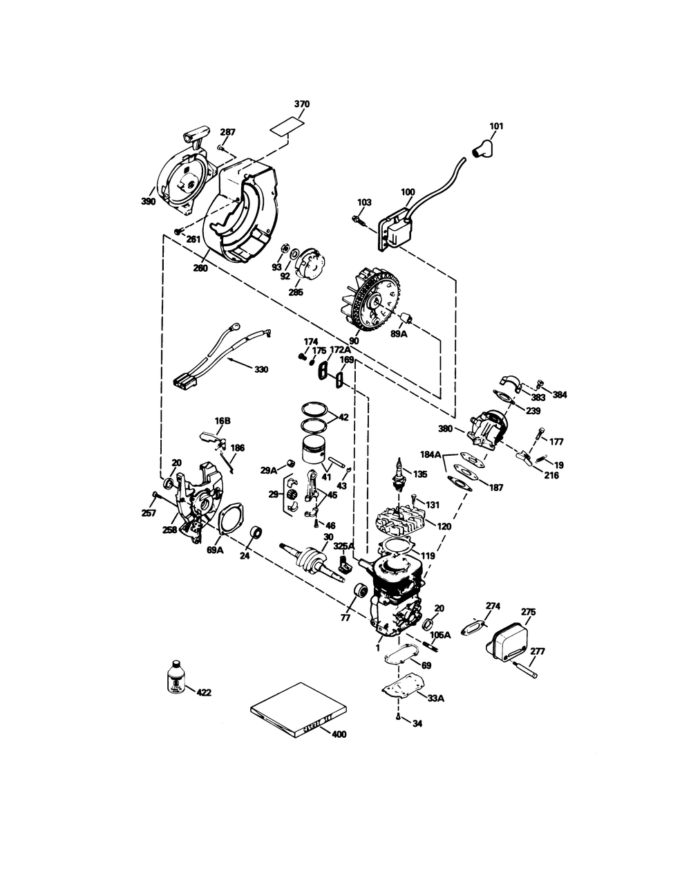 Engine Tecumseh Model No. Hsk600 Type 1680r (Model 38176 Only) Diagram and Parts List for 38171 3900001 - 3999999 Toro Snow Blower