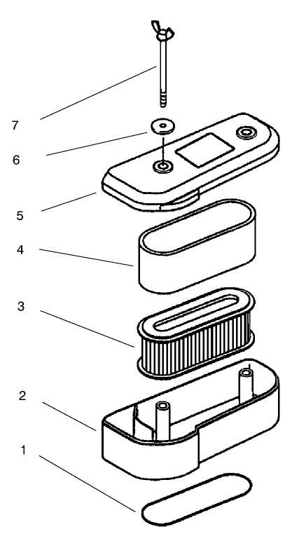 Air Filter Diagram and Parts List for 30167 695001 - 699999 Toro Lawn Tractor Accessories