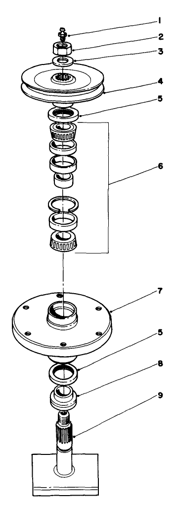 Drive Spindle No. 27-0870 Diagram and Parts List for 30136 60798 - 69999 Toro Lawn Mower