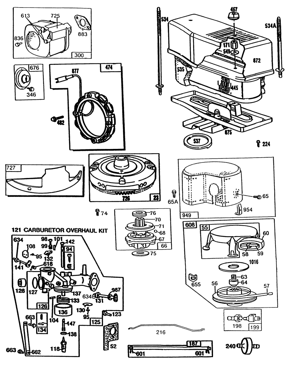 Briggs & Stratton Model No. 281706-0186-01 Diagram and Parts List for 30102 0000001 - 0999999 Toro Lawn Tractor Accessories