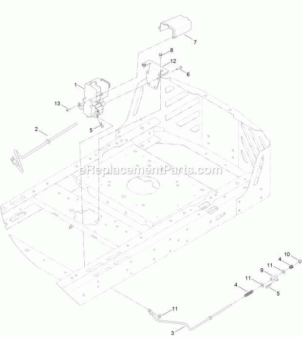 Brake Assembly Diagram and Parts List for 74797 315000001-315999999 Toro Lawn Mower