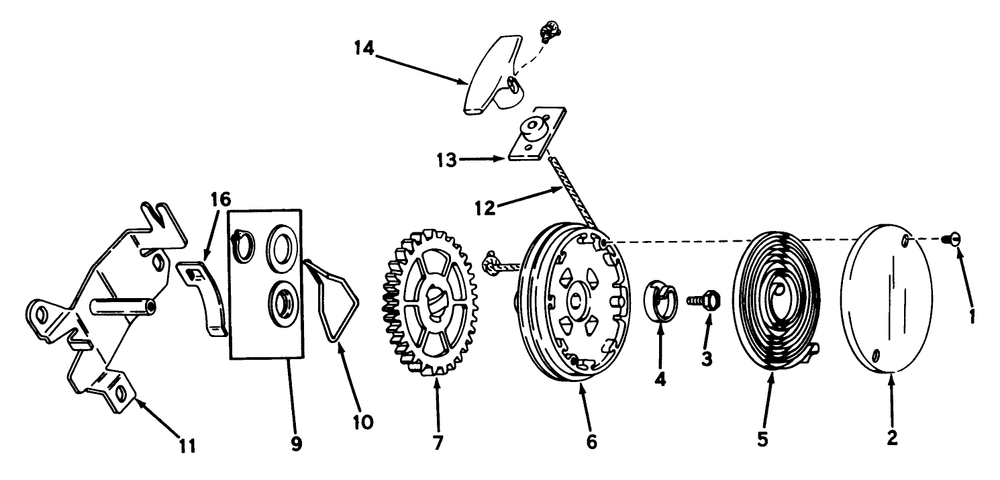 Rewind Starter No. 590450a Diagram and Parts List for 19400 4000001 - 4999999 Toro Lawn Mower