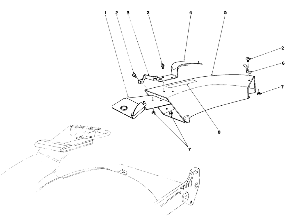 Side Discharge Chute Model No. 59108 (Optional) Diagram and Parts List for 20570 5000001 - 5999999 Toro Lawn Mower