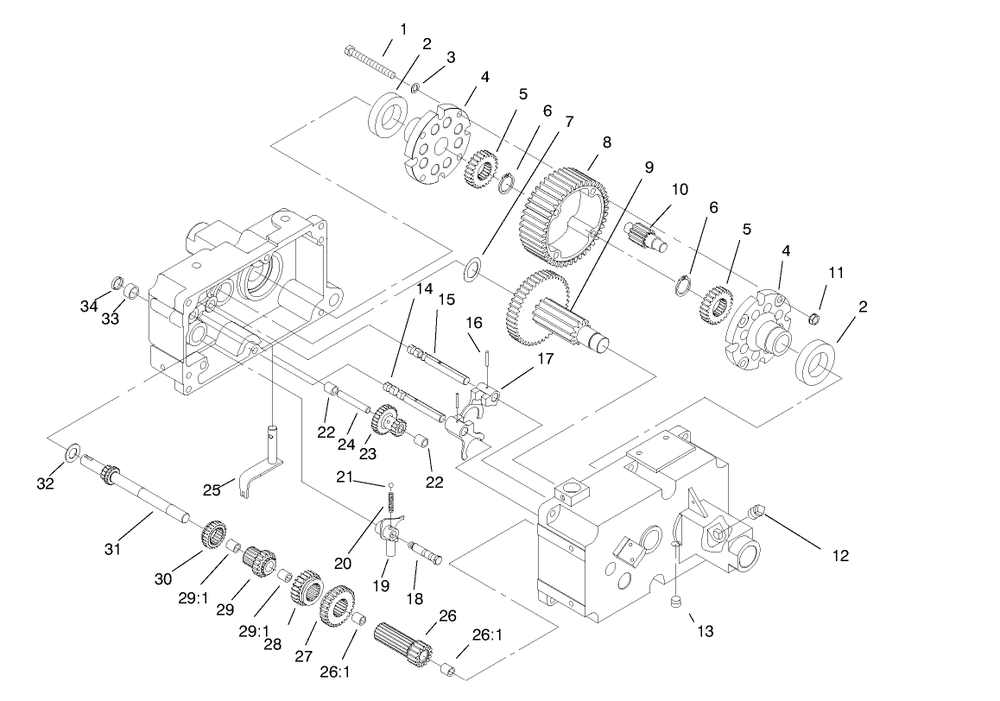 Transmission 8-Speed 8 Pinion (Continued) Diagram and Parts List for 73402 7900001 - 7999999 Toro Lawn Tractor