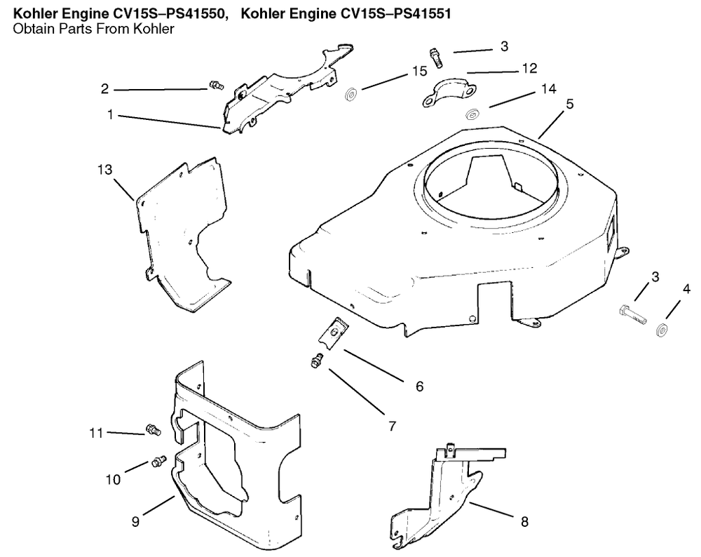 Blower Housing & Baffles Diagram and Parts List for 72070 9900001 - 9999999 Toro Lawn Tractor