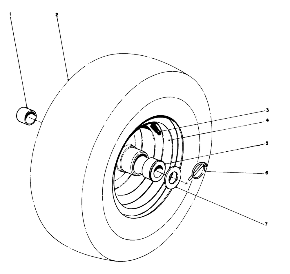 Wheel Assembly Diagram and Parts List for 38160 5000001 - 5999999 Toro Snow Blower