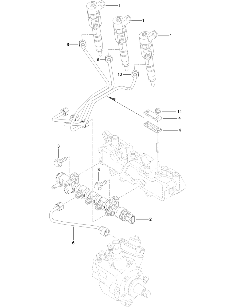 Fuel Injection Valve Assembly Diagram and Parts List for 22370 413000000 - 414487256 Toro Lawn Tractor Accessories