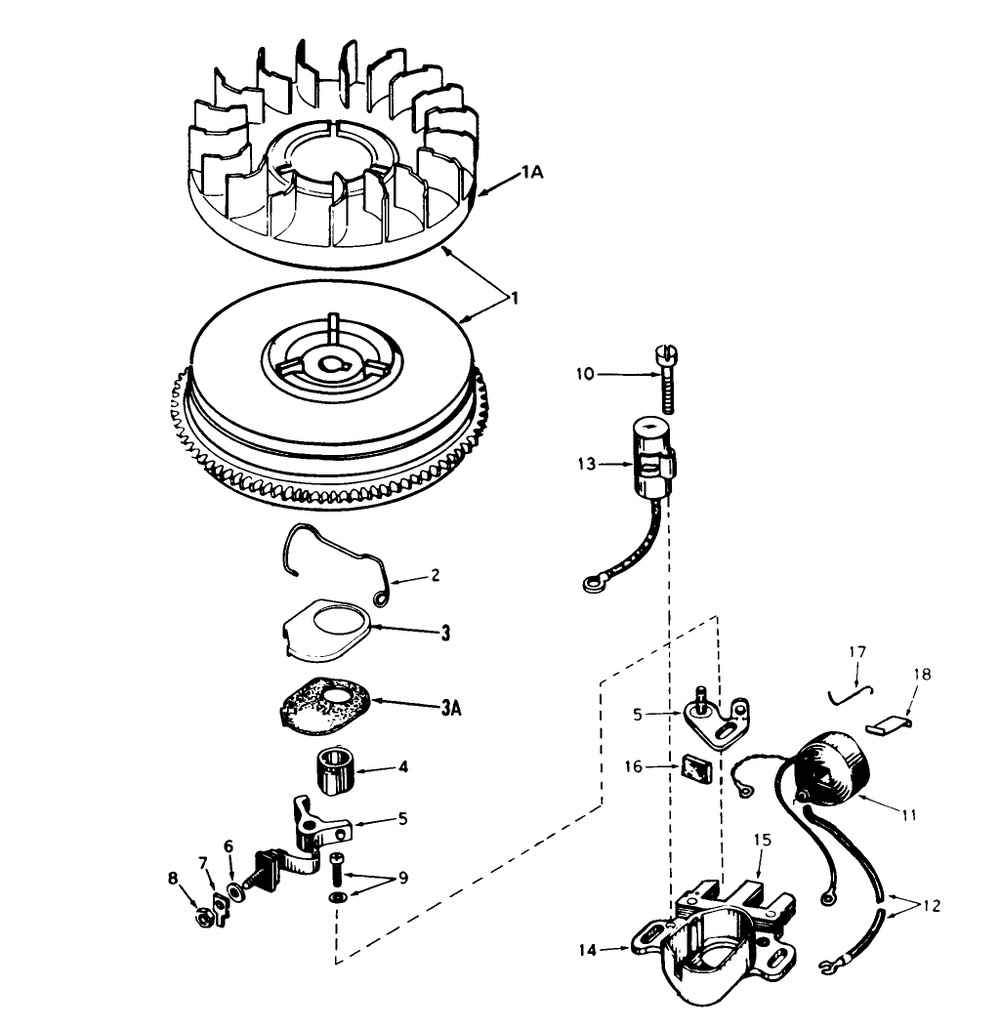 Magneto No. 610944a (5 H.P. Snowthrower Model No. 31625) Diagram and Parts List for 31625 7000001 - 7999999 Toro Snow Blower