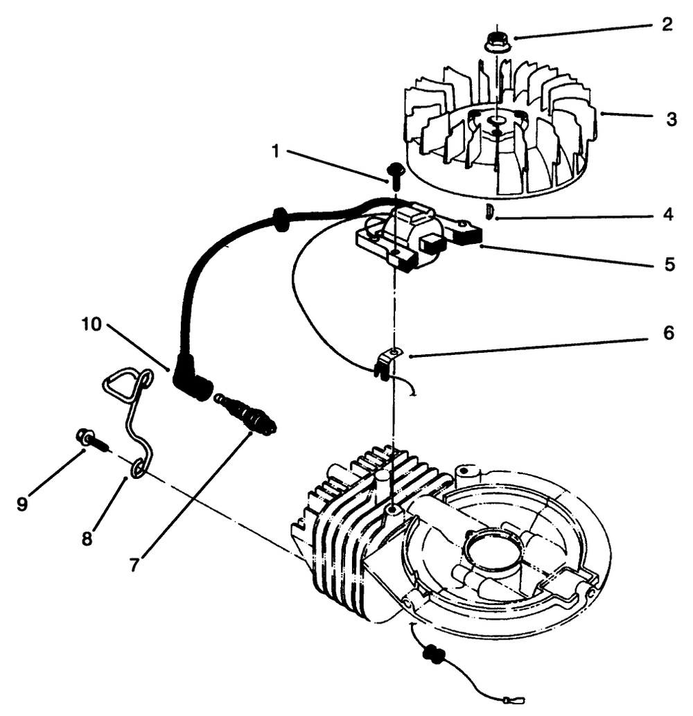 Ignition Assembly (Model No. 47pr4-3) Diagram and Parts List for 22031 5900001 - 5999999 Toro Lawn Mower