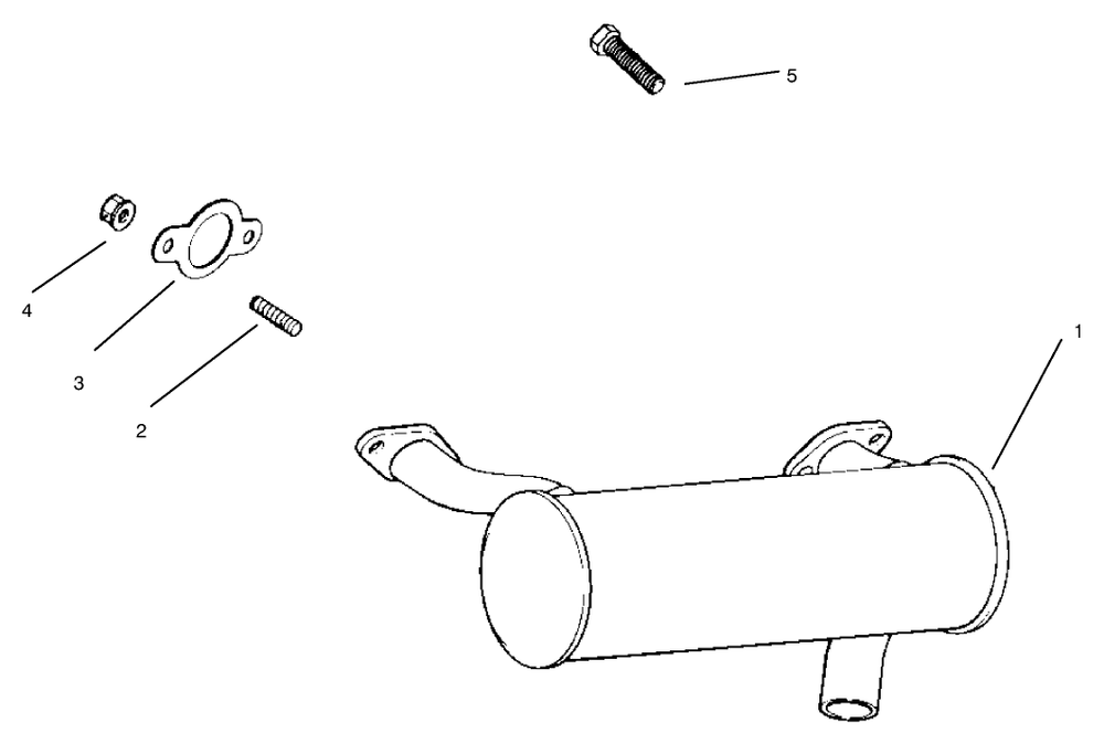 Exhaust Diagram and Parts List for 30612 890001 - 899999 Toro Lawn Tractor