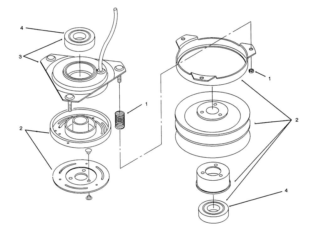 Clutch 92-6885 Diagram and Parts List for 72042 5900001 - 5900796 Toro Lawn Tractor