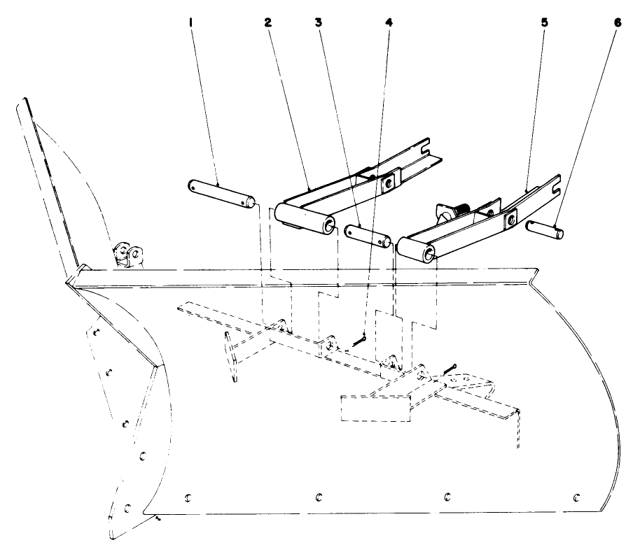 V-Plow Installation No. 30755 (Optional) Diagram and Parts List for 30760 90001 - 99999 Toro Lawn Tractor