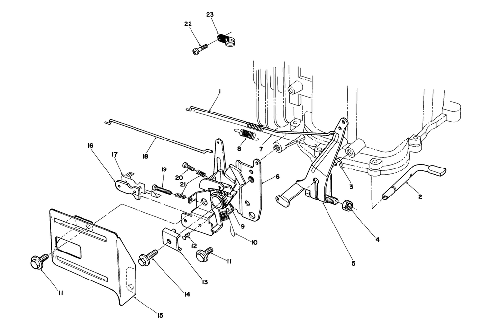 Governor Assembly (Engine No. Vml0-7) Diagram and Parts List for 26620BF 1000001 - 1999999 Toro Lawn Mower