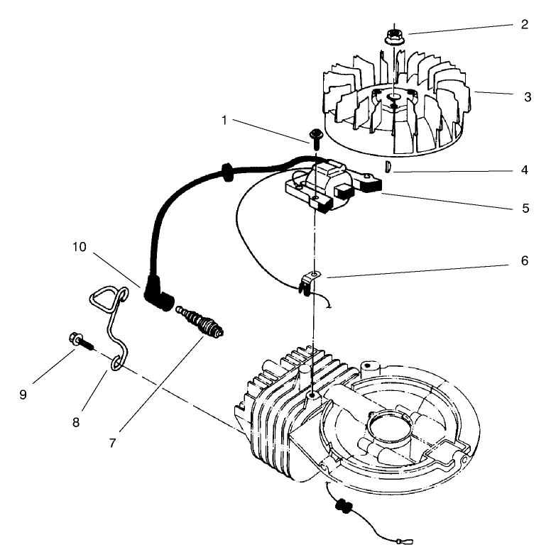 Ignition Assembly(Model No. 47pt7-7) Diagram and Parts List for 22043 8900001 - 8999999 Toro Lawn Mower