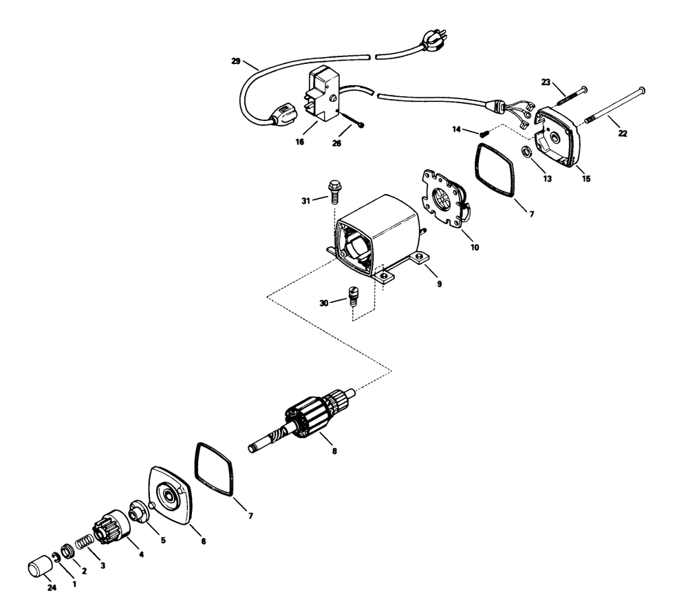 Electric Starter Motor Kit No. 37-4810 (Optional) Diagram and Parts List for 38574 2000001 - 2999999 Toro Snow Blower