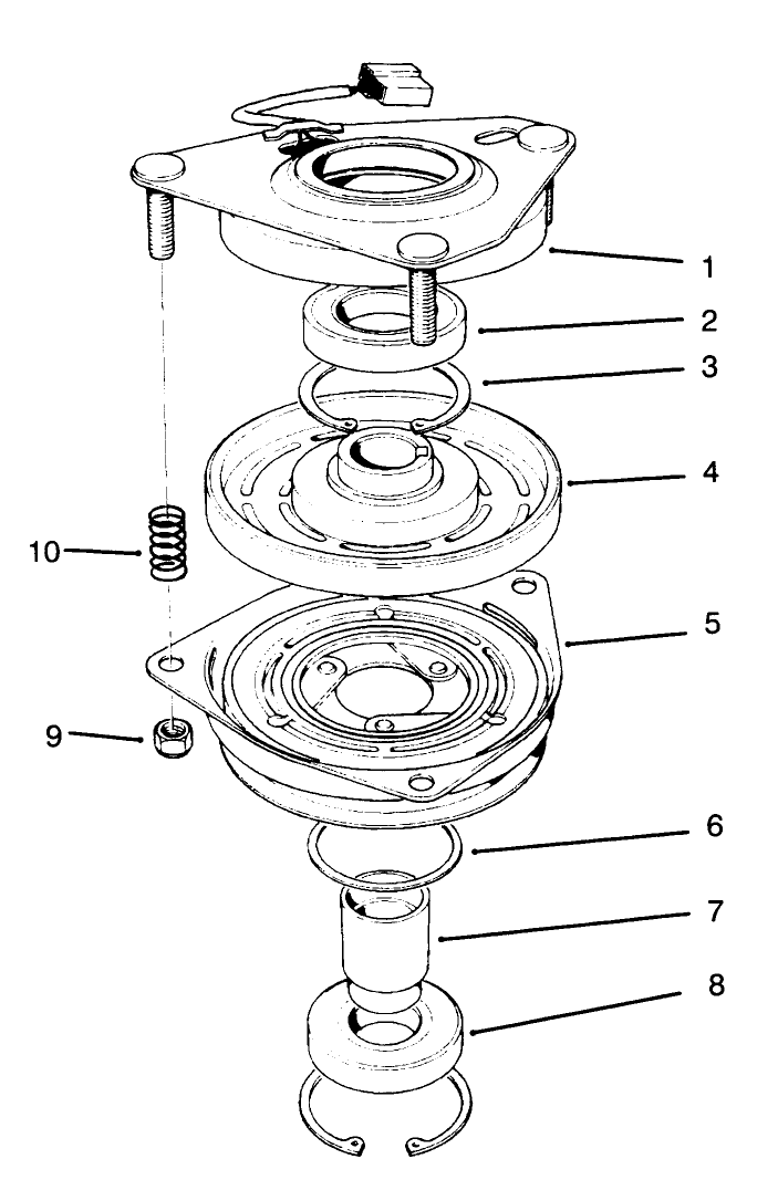 Clutch Assembly No. 54-3200 Diagram and Parts List for 30157 690001 - 691407 Toro Lawn Tractor Accessories